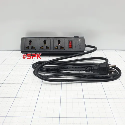 Ổ Cắm Điện 3 Lỗ Lõi Sứ Chống Cháy Tự Ngắt Điện Quá Tải 2200W 3T SOPOKA
