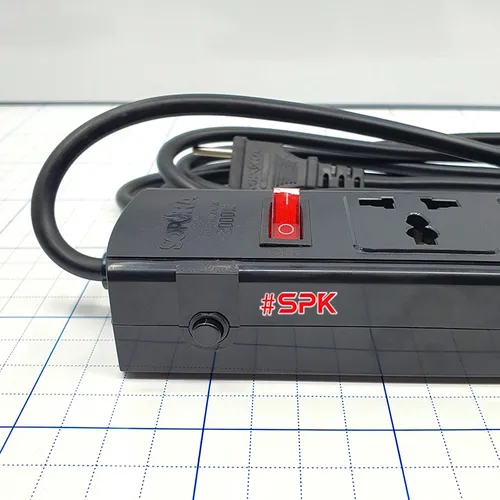 Ổ Cắm Điện 3 Lỗ Lõi Sứ Chống Cháy Tự Ngắt Điện Quá Tải 2200W 3T SOPOKA
