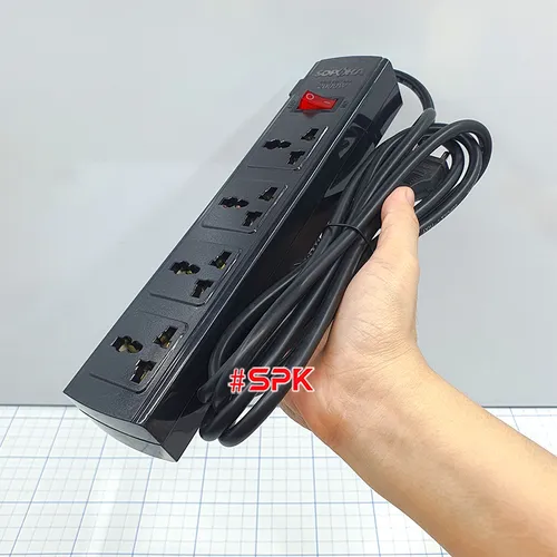 Ổ Cắm Điện 4 lỗ 2200W Lõi Sứ Chống Cháy Tự Ngắt Điện Khi Quá Tải 4T SOPOKA