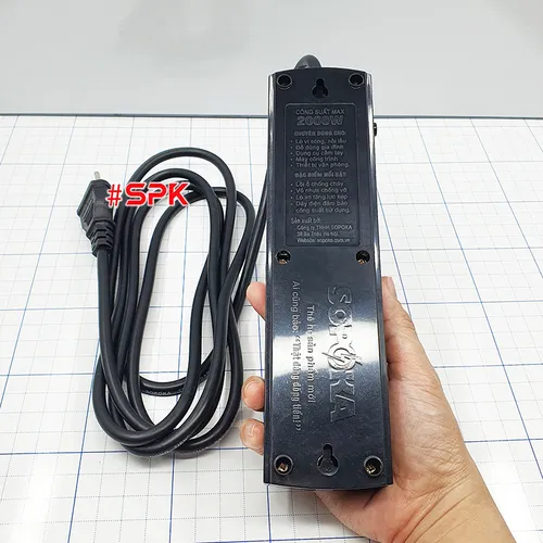 Ổ Cắm Điện 4 lỗ 2200W Lõi Sứ Chống Cháy Tự Ngắt Điện Khi Quá Tải 4T SOPOKA