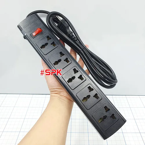 Ổ Cắm Điện 5 Lỗ 2200W Lõi Sứ Chống Cháy Tự Ngắt Điện Khi Quá Tải 5T SOPOKA