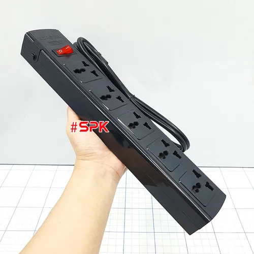 Ổ Cắm Điện 5 Lỗ 2200W Lõi Sứ Chống Cháy Tự Ngắt Điện Khi Quá Tải 5T SOPOKA