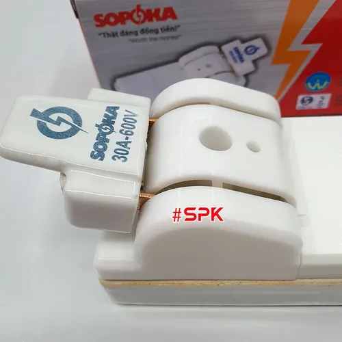 Cầu Dao Đế Sứ 1 Pha 30A-2P Cực Đúc D5H SOPOKA