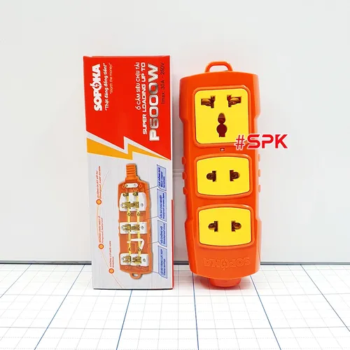 Ổ Cắm Điện 3 Lỗ 6000W Lõi Sứ Không Dây P6000W SOPOKA