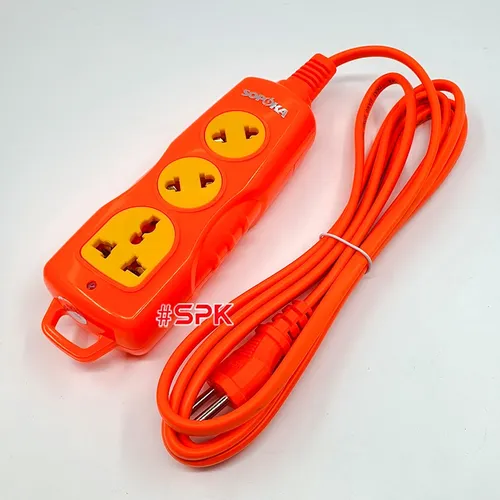 Ổ Cắm Điện 3 Lỗ Chéo SOPOKA 3C-3000W Vỏ Nhựa Chống Nhiệt Và Va Đập