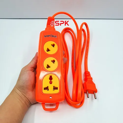 Ổ Cắm Điện 3 Lỗ Chéo SOPOKA 3C-3000W Vỏ Nhựa Chống Nhiệt Và Va Đập