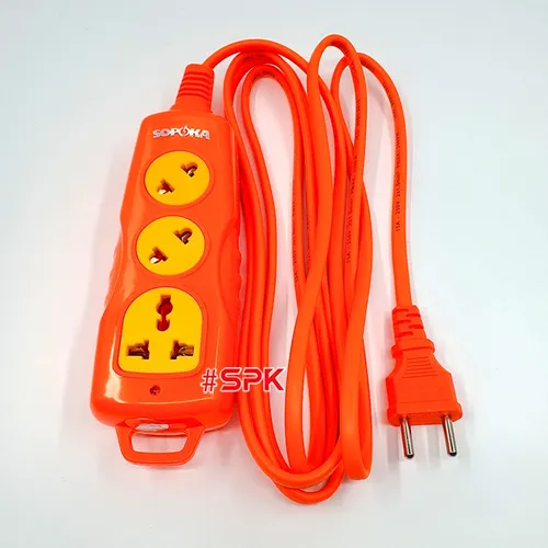 Ổ Cắm Điện 3 Lỗ Chéo SOPOKA 3C-3000W Vỏ Nhựa Chống Nhiệt Và Va Đập