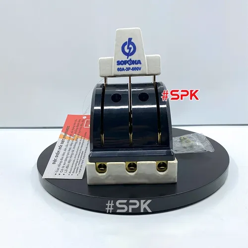 Cầu Dao Đảo Đế Sứ 3 Pha 60A 3P 2N 600V Màu Đen D28(A) SOPOKA