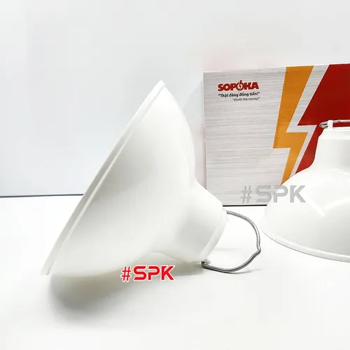 Chóa Đèn (Chao Đèn) Nhựa Có Móc Treo M200 Chống Vỡ Chống Mưa Chịu Nhiệt SOPOKA