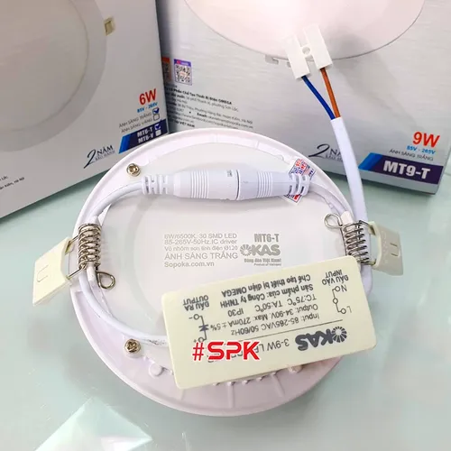 Bóng Đèn LED Âm Trần Tròn Siêu Mỏng Ánh Sáng Trắng SOPOKA
