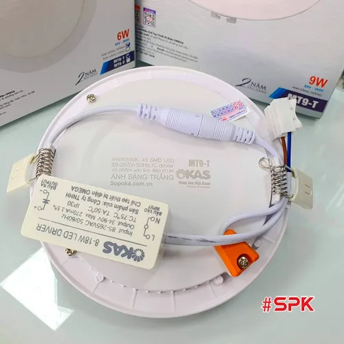 Bóng Đèn LED Âm Trần Tròn Siêu Mỏng Ánh Sáng Trắng SOPOKA