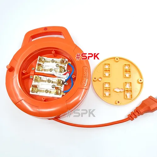 Ổ Cắm Điện Quay Cuộn Dây Tròn Chịu Tải 2200W Q45Y/ Q75Y Màu Vàng SOPOKA