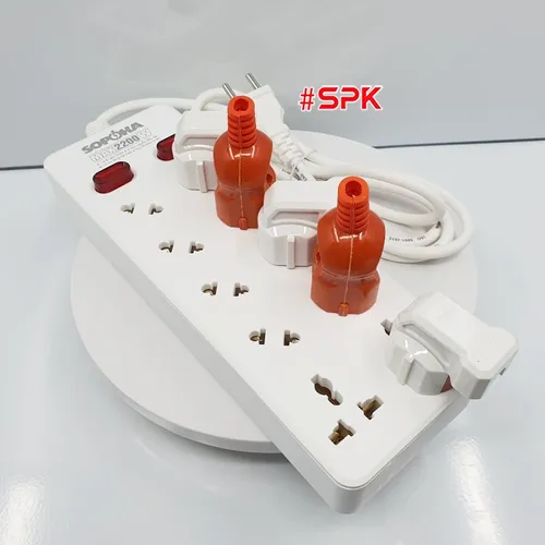 Ổ Cắm Điện 10 Lỗ Chéo Không Vướng Dây 2200W 10A SOPOKA