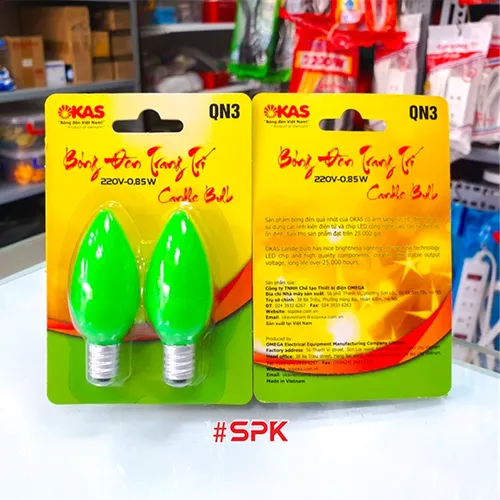 Bộ 2 Bóng Đèn LED Quả Nhót Đèn Thờ SOPOKA