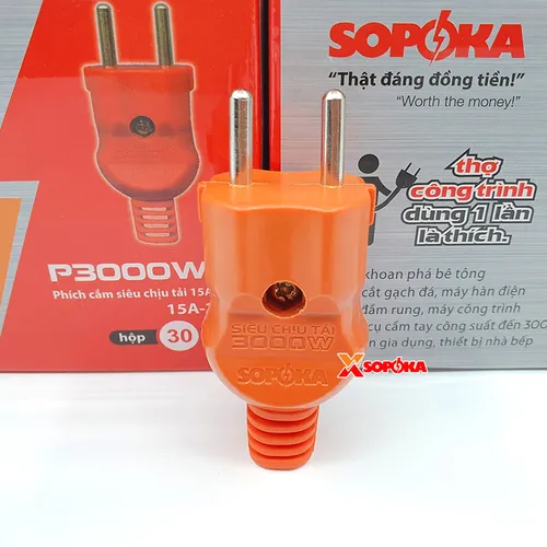 Phích Cắm Điện Dương Siêu Chịu Tải 3000W P3000W2+ SOPOKA