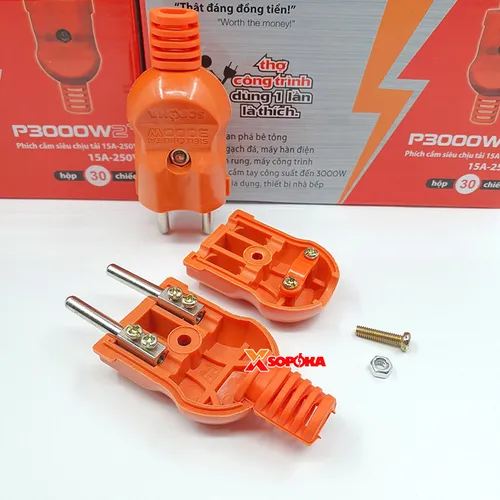 Phích Cắm Điện Dương Siêu Chịu Tải 3000W P3000W2+ SOPOKA
