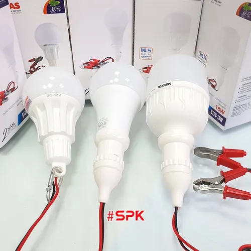 Bóng Đèn Led Dùng Bình 12V Liền Dây Kẹp Đui Vặn Xoáy E27 SOPOKA