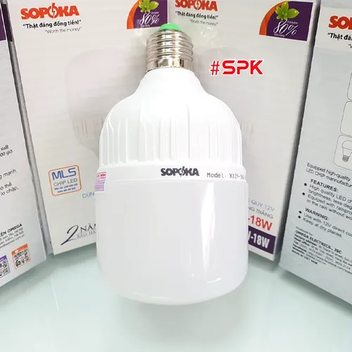Bóng Đèn Led Dùng Bình 12V 18W Đui Ren Vặn Xoáy E27 SOPOKA