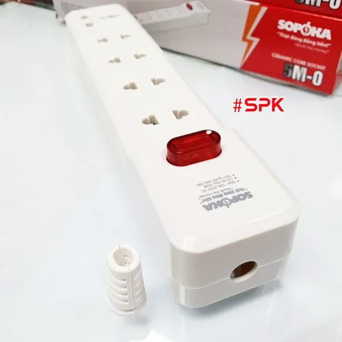 Ổ Cắm Điện 5 Lỗ 2200W Lõi Sứ Không Dây Có Công Tắc 5M-0 SOPOKA