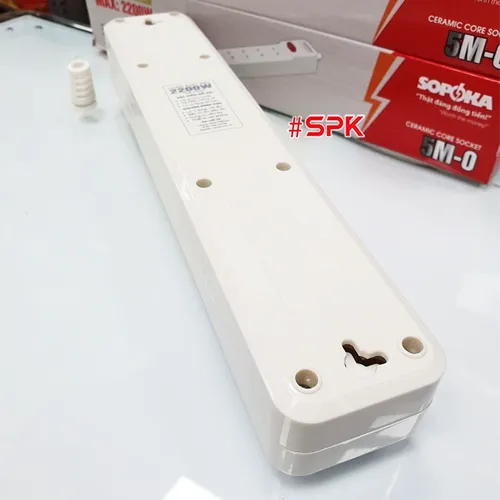Ổ Cắm Điện 5 Lỗ 2200W Lõi Sứ Không Dây Có Công Tắc 5M-0 SOPOKA