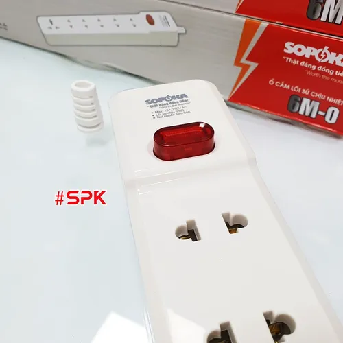 Ổ Cắm Điện 4 Lỗ 2200W Lõi Sứ Không Dây Có Công Tắc 4M-0 SOPOKA