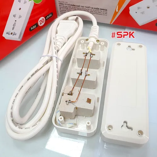Ổ Cắm Điện 3 Lỗ 2200W Lõi Sứ Có Dây 3C2 SOPOKA