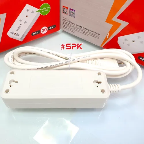 Ổ Cắm Điện 3 Lỗ 2200W Lõi Sứ Có Dây 3C2 SOPOKA