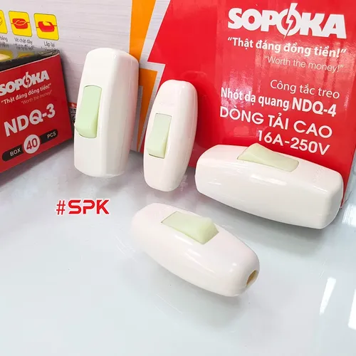 Công Tắc Treo Quả Nhót Dạ Quang 16A NDQ-4 SOPOKA