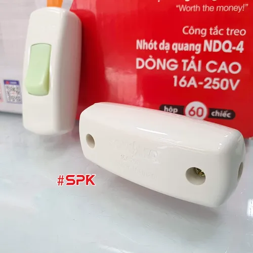 Công Tắc Treo Quả Nhót Dạ Quang 16A NDQ-4 SOPOKA