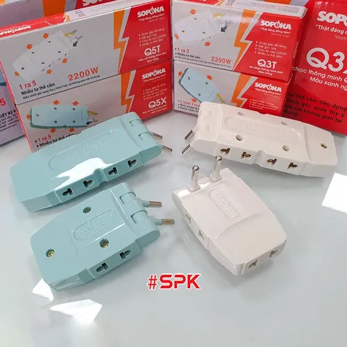 Ổ Chia Điện Chia 5 Đa Năng Siêu Gọn Q5 SOPOKA