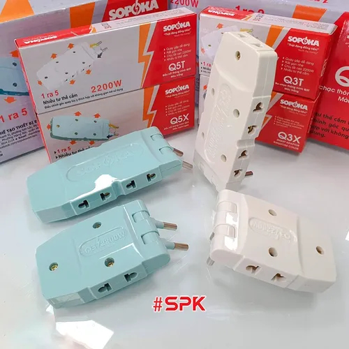 Ổ Chia Điện Chia 3 Đa Năng Siêu Gọn Q3 SOPOKA