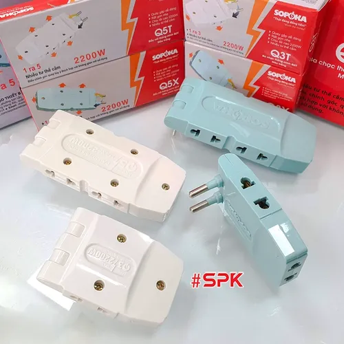 Ổ Chia Điện Chia 5 Đa Năng Siêu Gọn Q5 SOPOKA