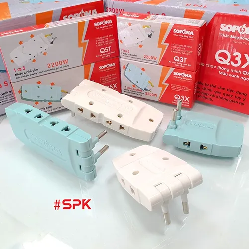 Ổ Chia Điện Chia 5 Đa Năng Siêu Gọn Q5 SOPOKA