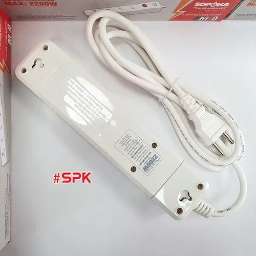 Ổ Cắm Điện 4 Lỗ 2200W Lõi Sứ Có Dây Và Công Tắc 4M2 SOPOKA 