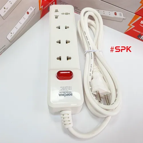 Ổ Cắm Điện 4 Lỗ 2200W Lõi Sứ Có Dây Và Công Tắc 4M2 SOPOKA 
