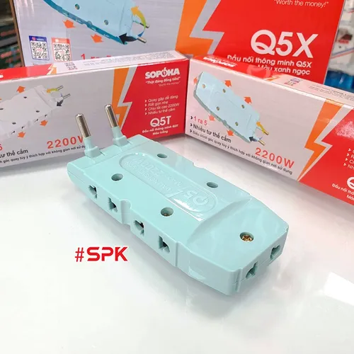 Ổ Chia Điện Chia 5 Đa Năng Siêu Gọn Q5 SOPOKA