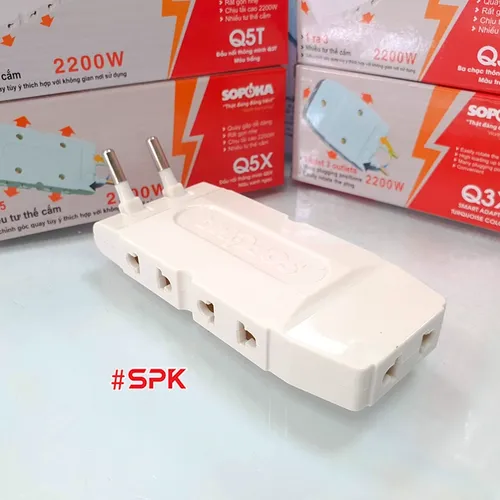 Ổ Chia Điện Chia 5 Đa Năng Siêu Gọn Q5 SOPOKA