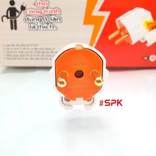 Phích Cắm Điện Dương Gập Vuông Góc 3000W 15A P3000W-G1 SOPOKA