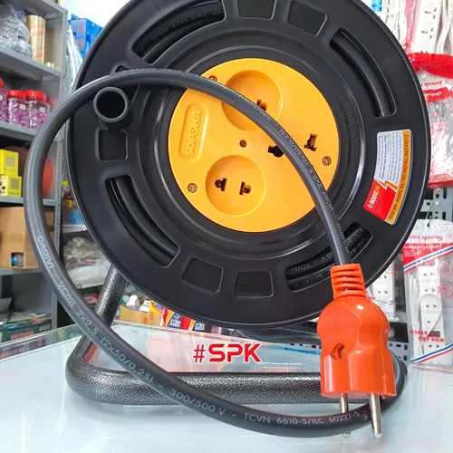 Rulo Cuộn Dây Điện SOPOKA Ráp Dây 2x1.5 CADIVI VCmt Tròn 2 Lớp Vỏ, Công Suất 3500W