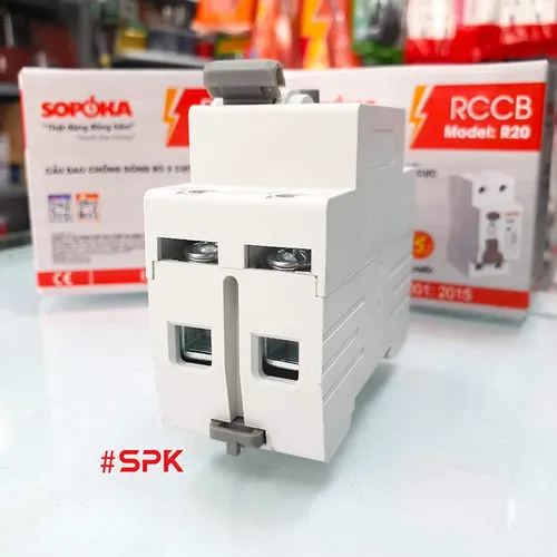 Aptomat Chống Giật 1 Pha 2P, RCCB Chống Giật 1 Pha 2P 30mA SOPOKA
