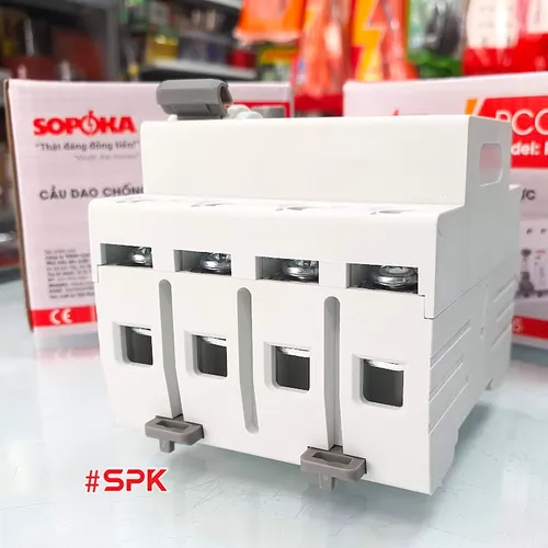 Aptomat Chống Giật 3 Pha 4 Cực 63A, RCCB 4P Chống Giật 63A 4P 30mA SOPOKA 