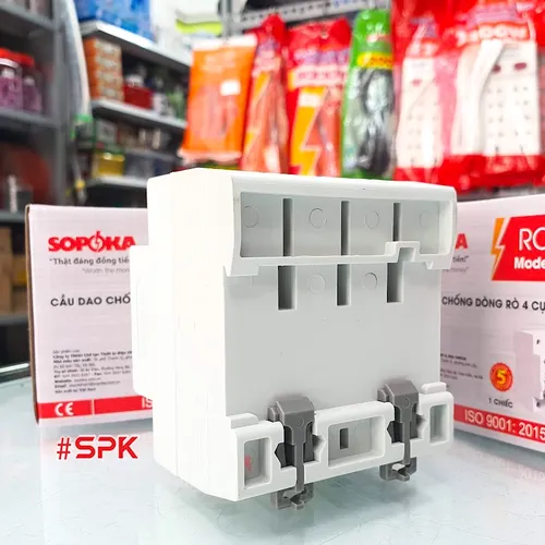 Aptomat Chống Giật 3 Pha 4 Cực 63A, RCCB 4P Chống Giật 63A 4P 30mA SOPOKA 