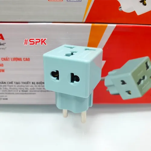 Đầu Nối Phích Cắm Chia Điện 2 Lỗ Đa Năng P15 SOPOKA