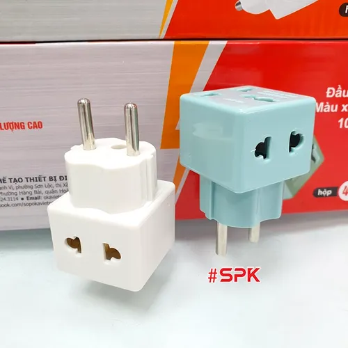 Đầu Nối Phích Cắm Chia Điện 2 Lỗ Đa Năng P15 SOPOKA