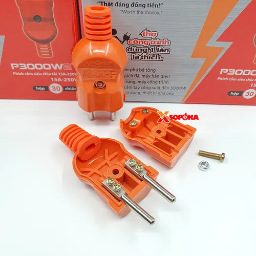 Phích Cắm Điện Dương Siêu Chịu Tải 3000W P3000W2+ SOPOKA