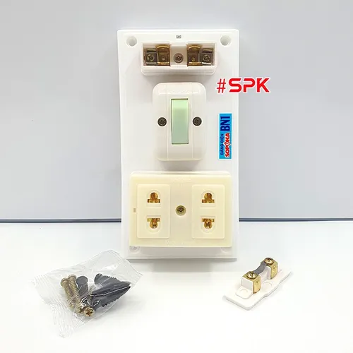Bảng Điện Táp Lô 1 Công Tắc 2 Lỗ Cắm Có Cầu Chì BN1 SOPOKA
