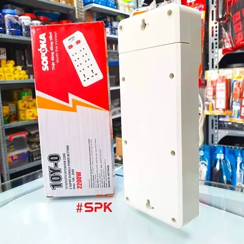 Ổ Cắm Điện 10 Lỗ Không Dây 2200W Lõi Sứ Chịu Nhiệt 10Y-0 SOPOKA