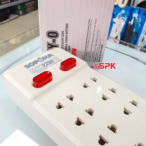 Ổ Cắm Điện 10 Lỗ Không Dây 2200W Lõi Sứ Chịu Nhiệt 10Y-0 SOPOKA