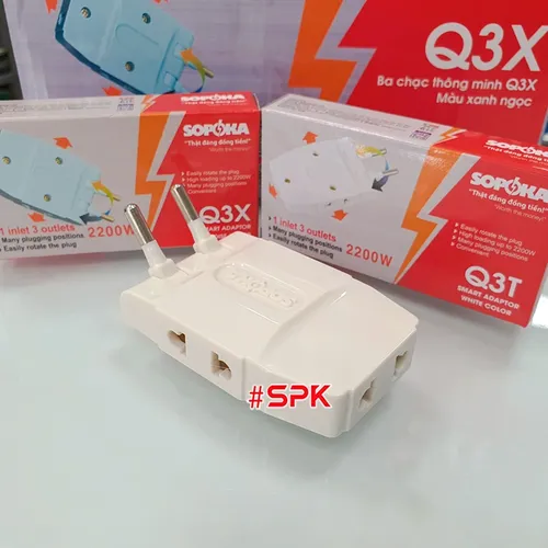 Ổ Chia Điện Chia 3 Chia 5 Đa Năng Siêu Gọn Q3 Q5 SOPOKA