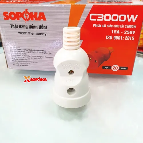 Phích Cắm Điện Âm Siêu Chịu Tải 3000W C3000W SOPOKA